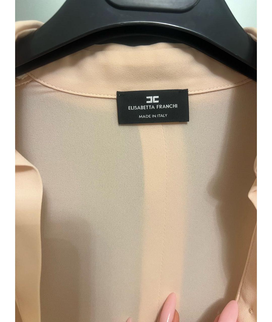 ELISABETTA FRANCHI Коралловая полиэстеровая блузы, фото 3