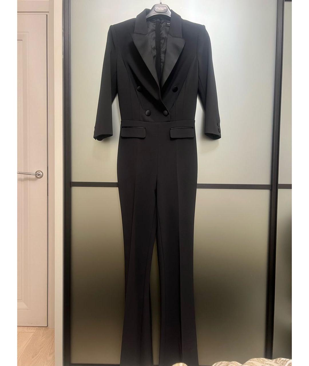 ELISABETTA FRANCHI Черный полиэстеровый комбинезон, фото 9