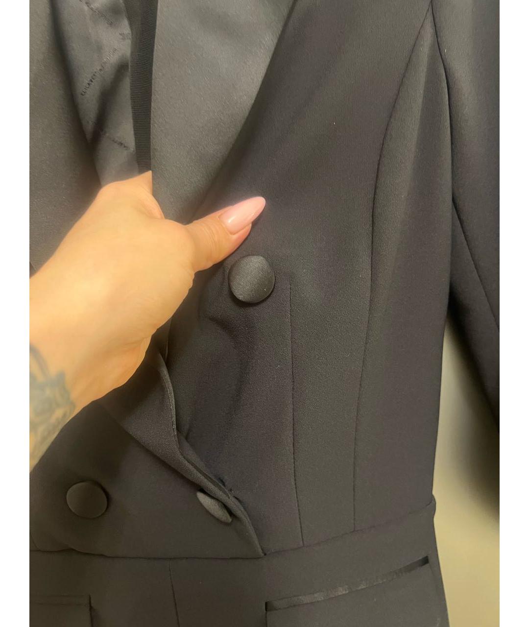 ELISABETTA FRANCHI Черный полиэстеровый комбинезон, фото 7