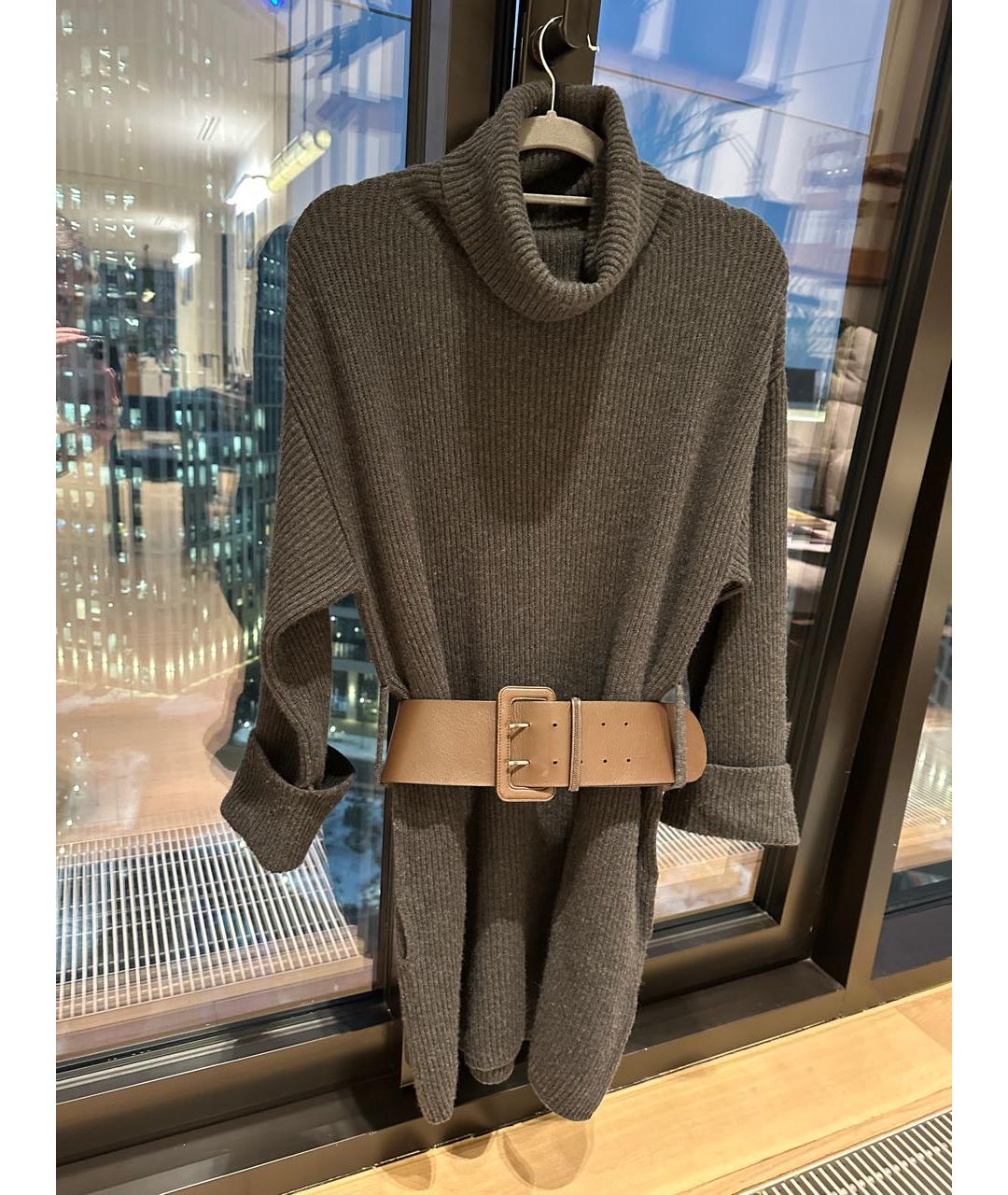 BRUNELLO CUCINELLI Антрацитовое кашемировое платье, фото 6