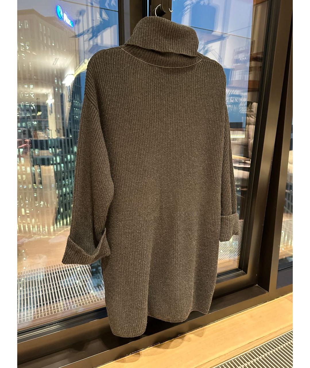 BRUNELLO CUCINELLI Антрацитовое кашемировое платье, фото 2