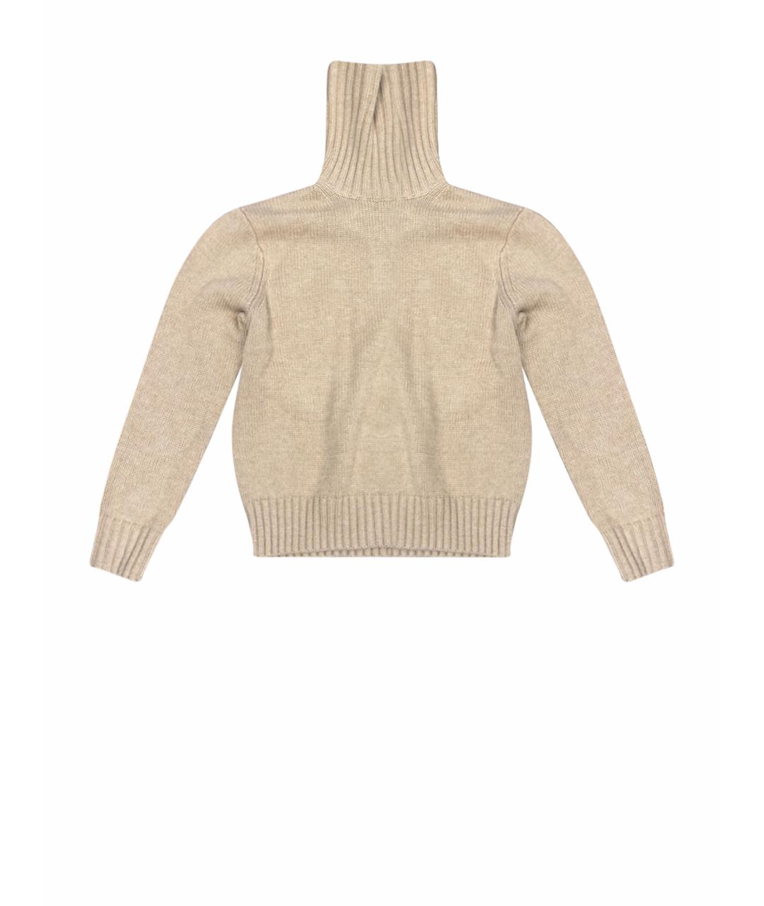 POLO RALPH LAUREN Бежевый шерстяной джемпер / свитер, фото 1