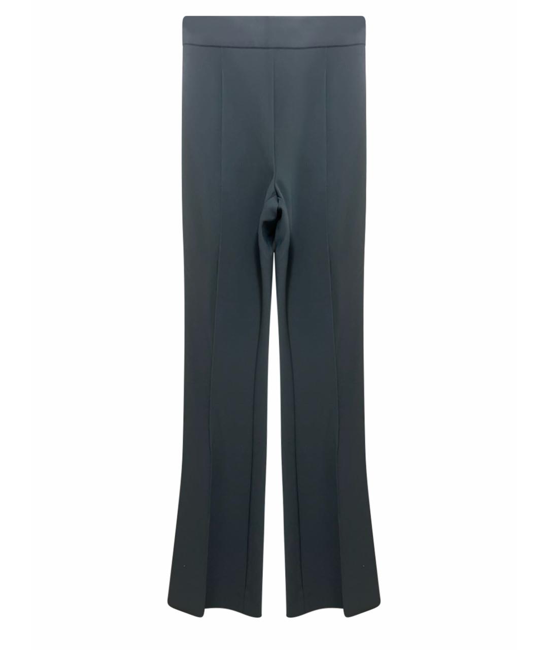 ELISABETTA FRANCHI Антрацитовые полиэстеровые брюки широкие, фото 1