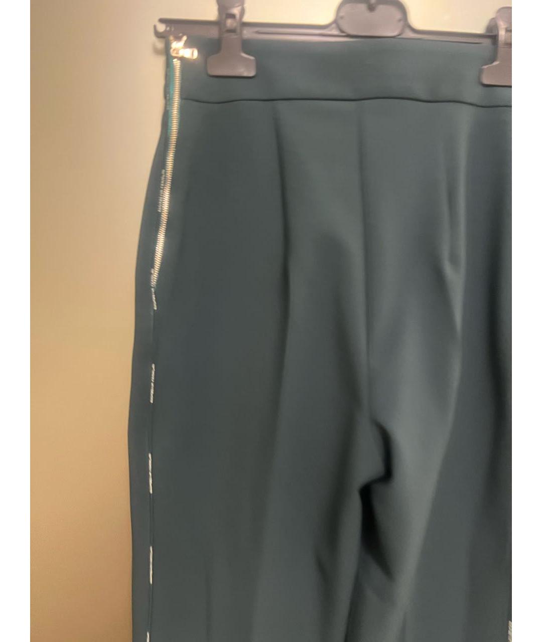 ELISABETTA FRANCHI Антрацитовые полиэстеровые брюки широкие, фото 6