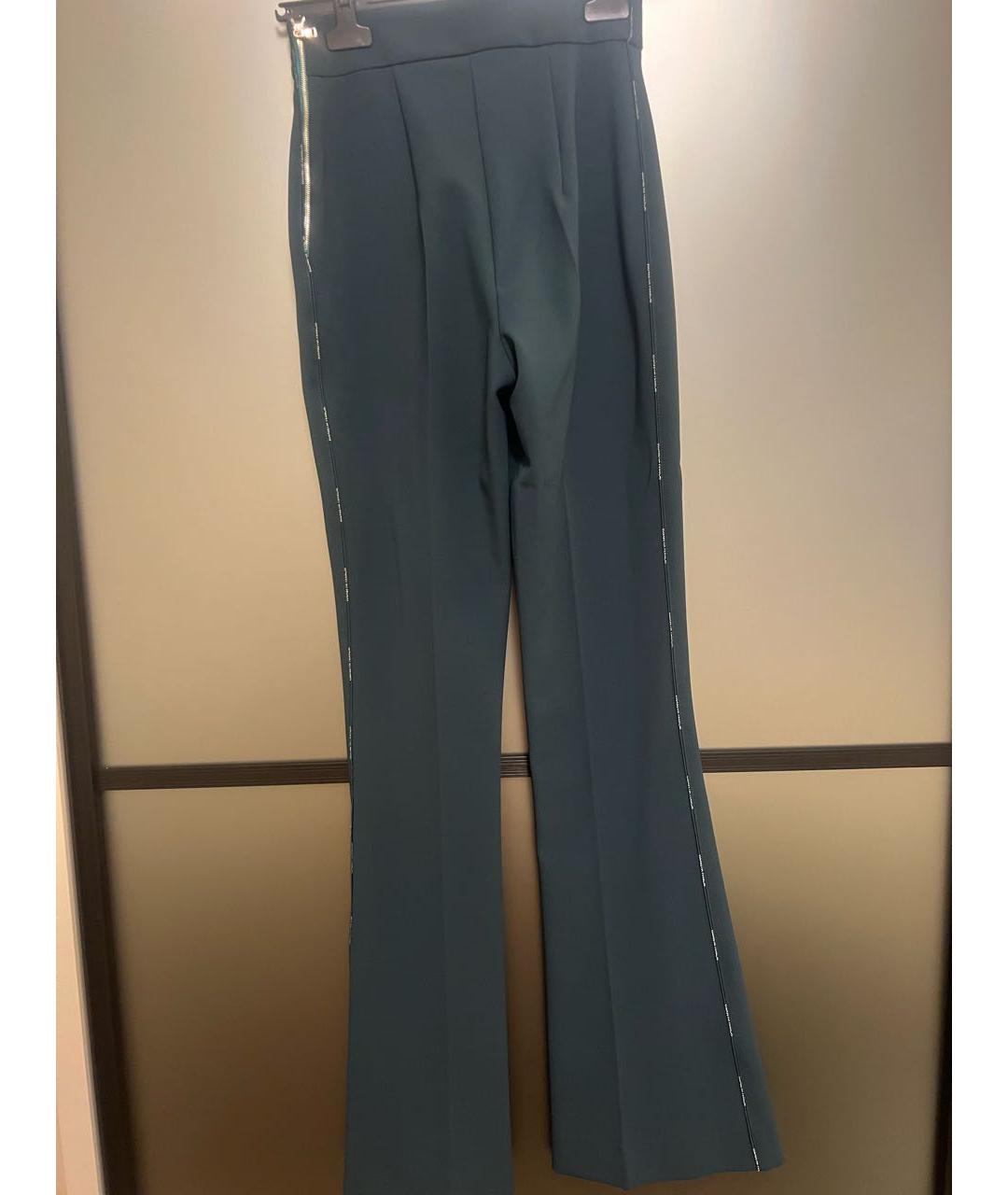 ELISABETTA FRANCHI Антрацитовые полиэстеровые брюки широкие, фото 7