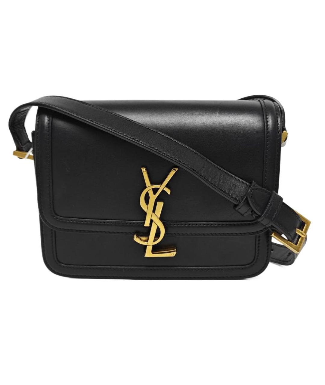 SAINT LAURENT Черная кожаная сумка через плечо, фото 6