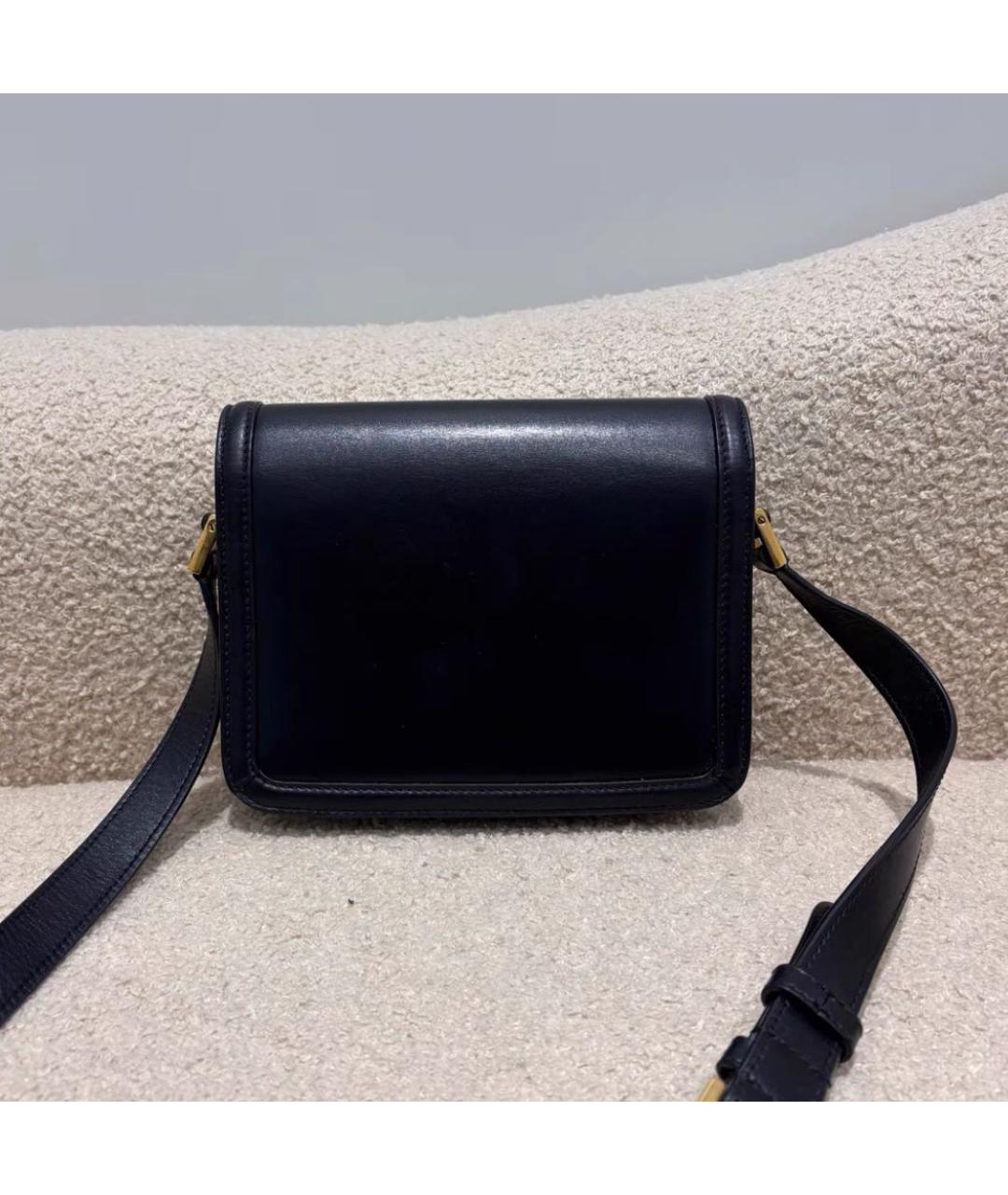 SAINT LAURENT Черная кожаная сумка через плечо, фото 3