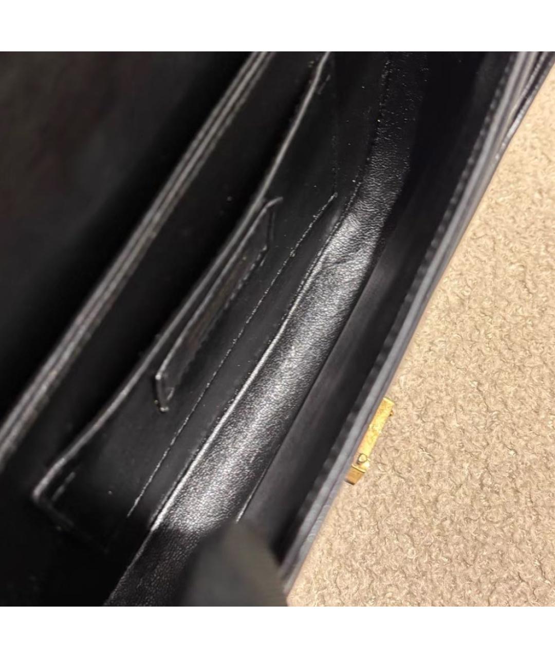 SAINT LAURENT Черная кожаная сумка через плечо, фото 5