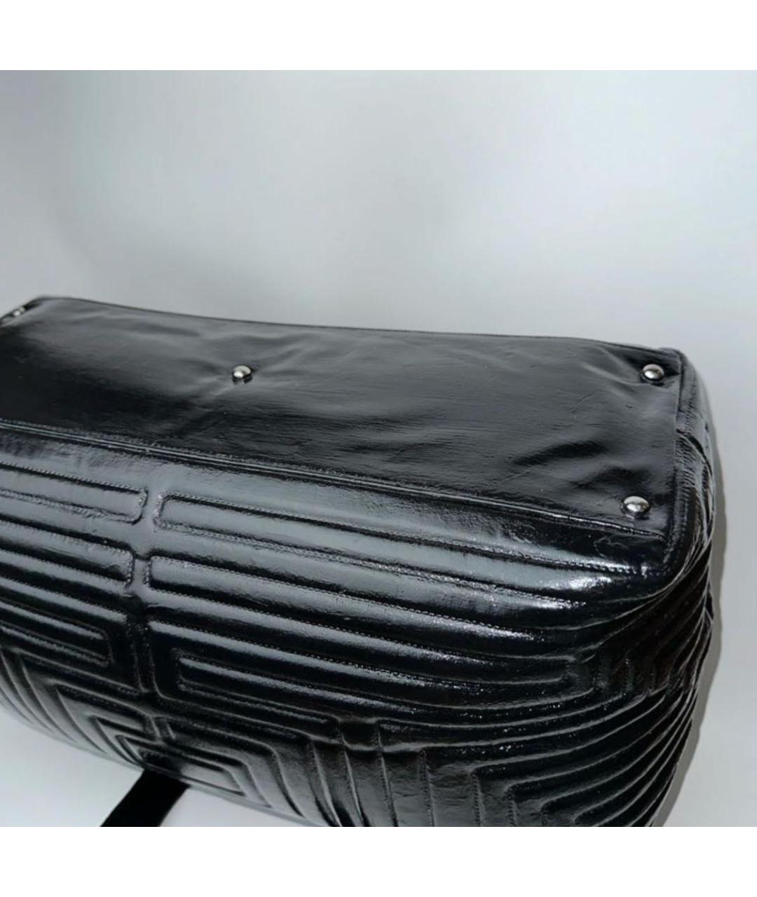 CHANEL Черная сумка тоут из лакированной кожи, фото 5