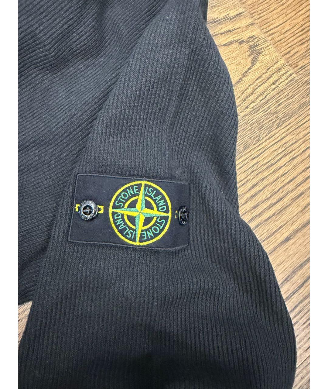 STONE ISLAND Черный хлопковый джемпер / свитер, фото 2