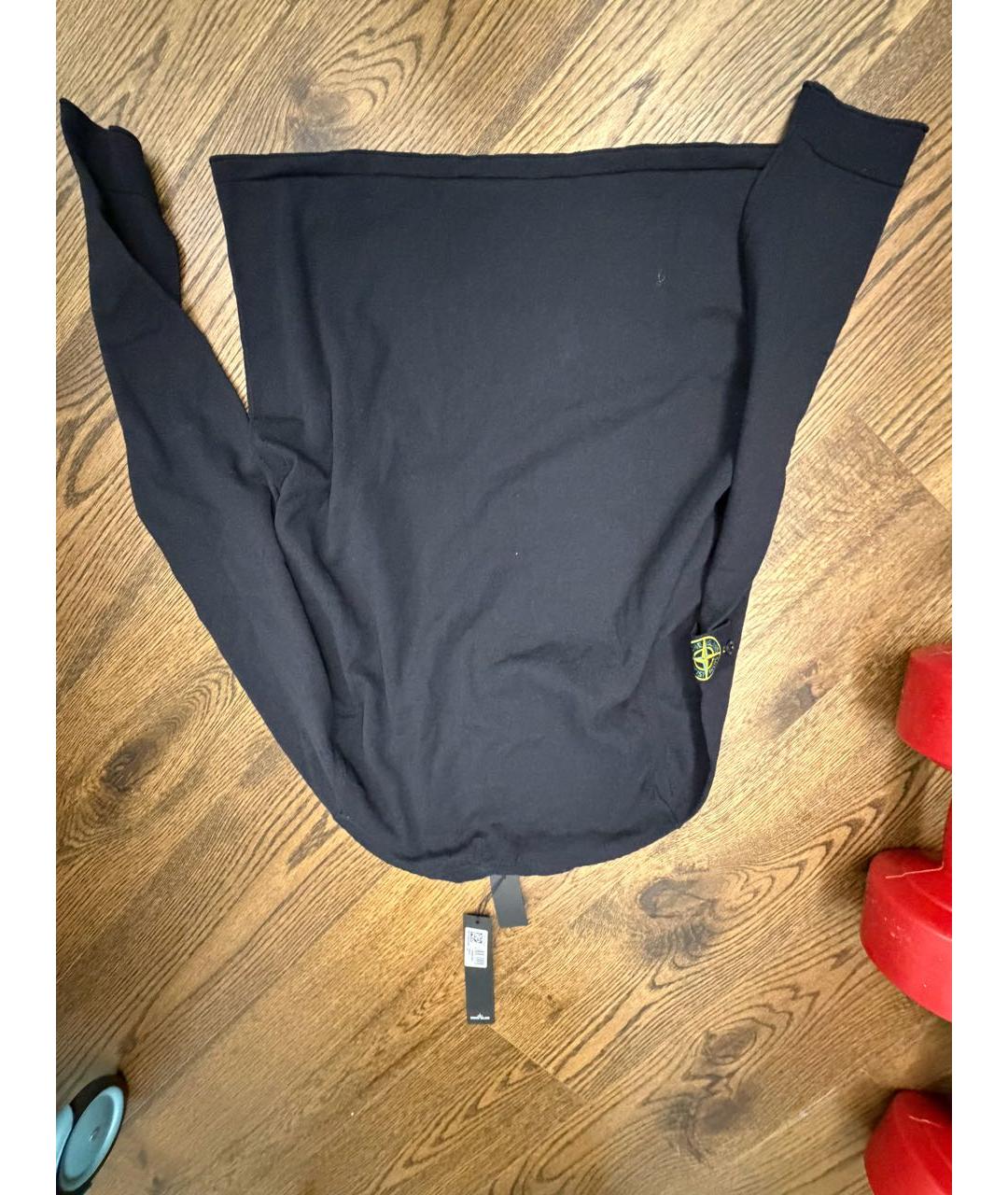 STONE ISLAND Черный хлопковый джемпер / свитер, фото 4