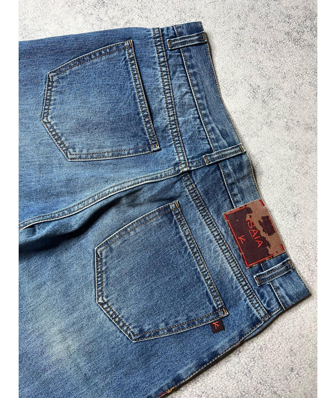 ISAIA Синие хлопковые джинсы скинни, фото 7