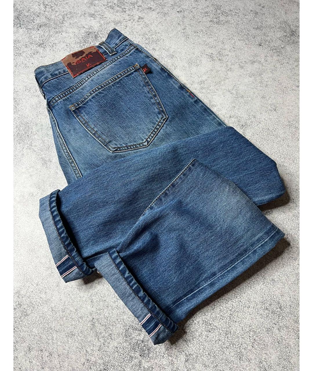 ISAIA Синие хлопковые джинсы скинни, фото 2
