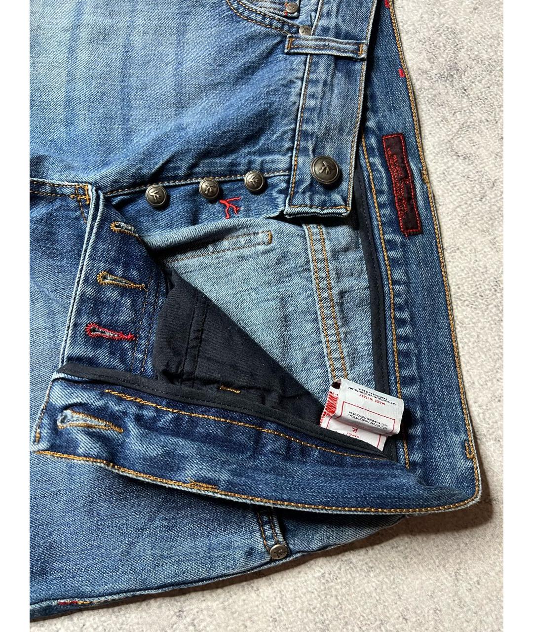 ISAIA Синие хлопковые джинсы скинни, фото 4