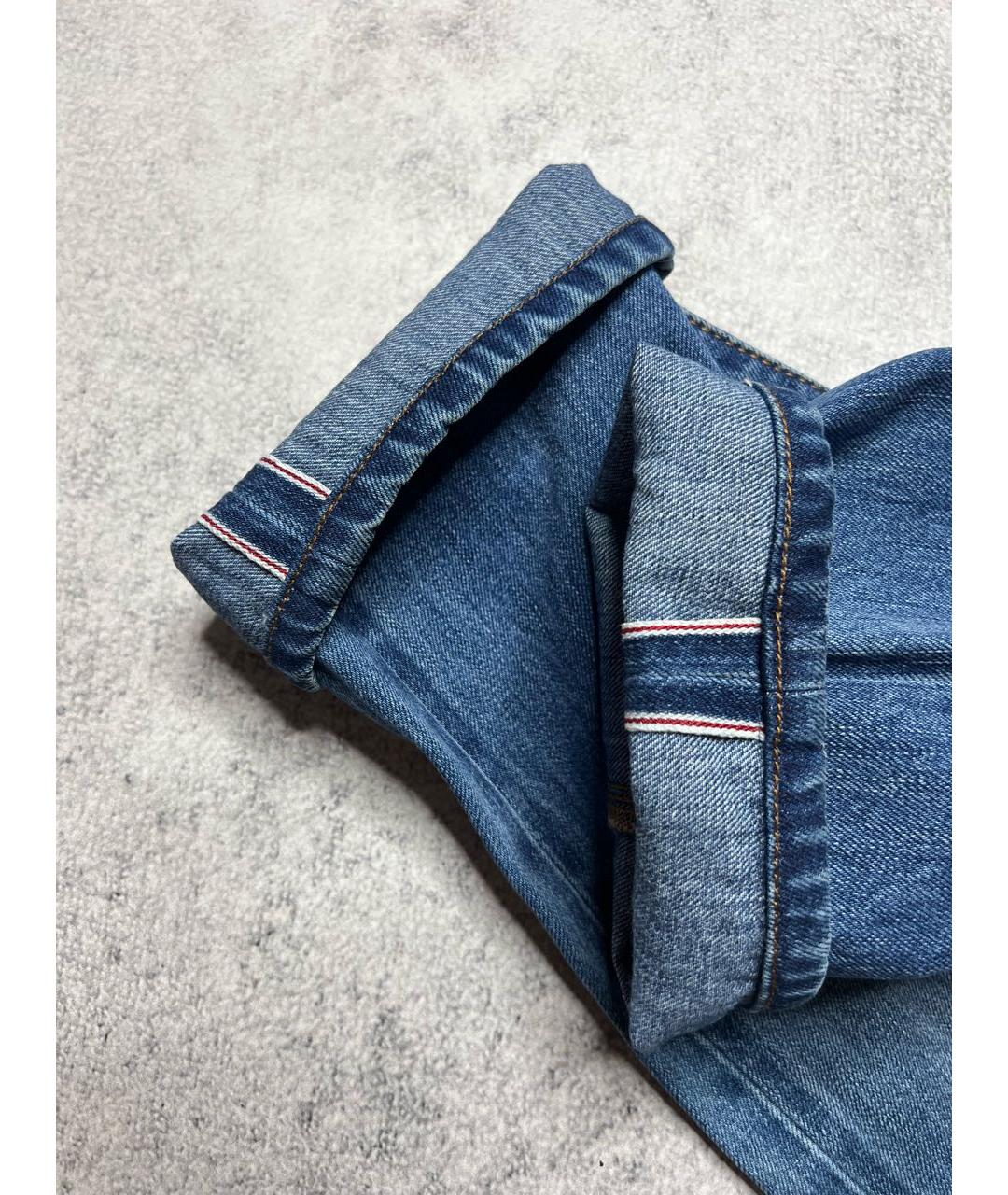 ISAIA Синие хлопковые джинсы скинни, фото 5