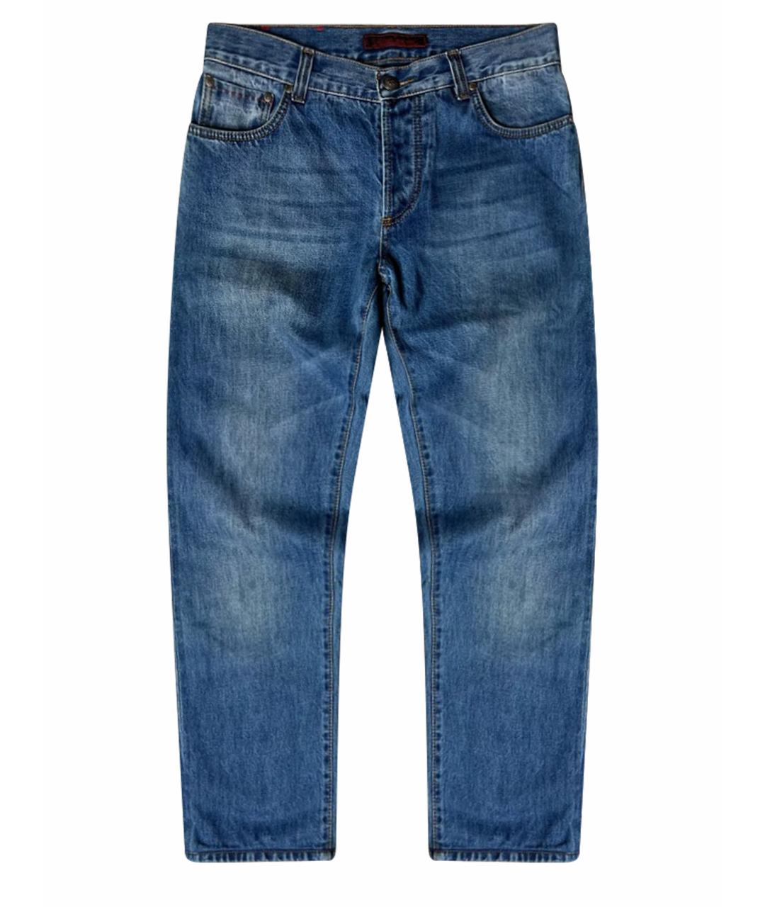 ISAIA Синие хлопковые джинсы скинни, фото 1