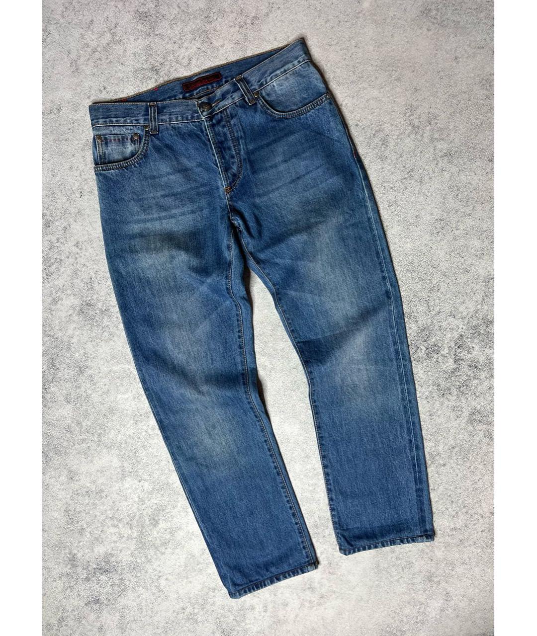 ISAIA Синие хлопковые джинсы скинни, фото 9