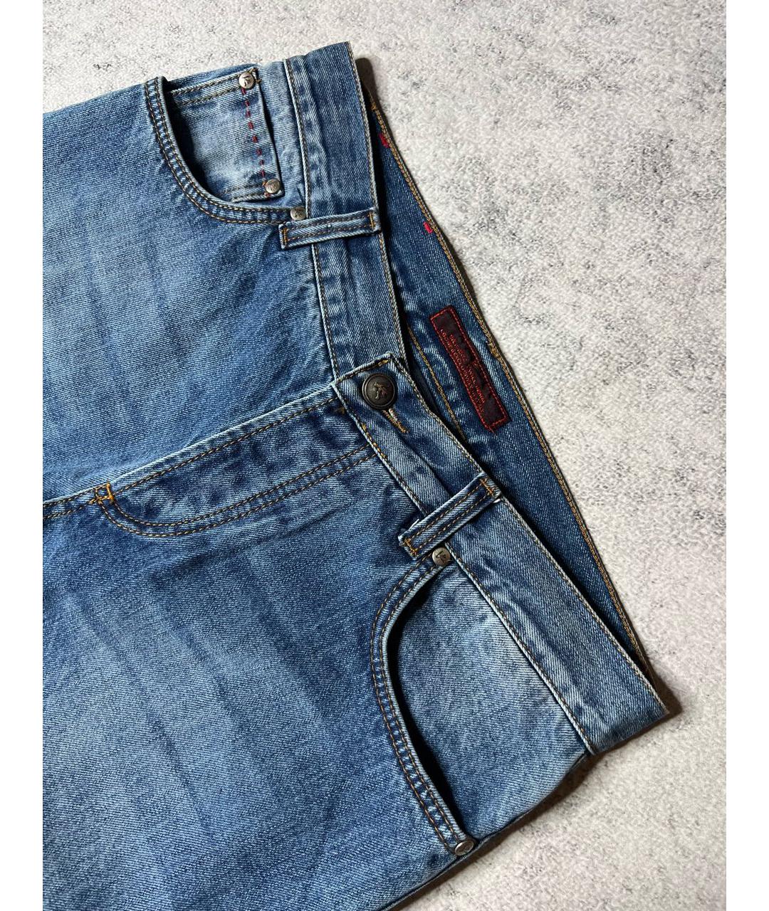 ISAIA Синие хлопковые джинсы скинни, фото 3