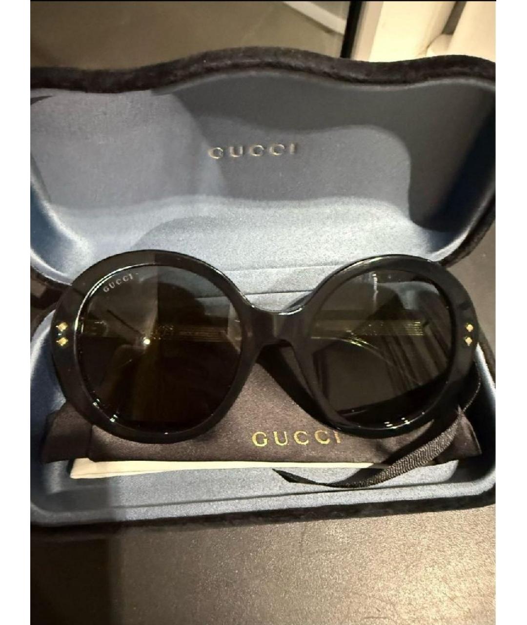 GUCCI Черные пластиковые солнцезащитные очки, фото 2