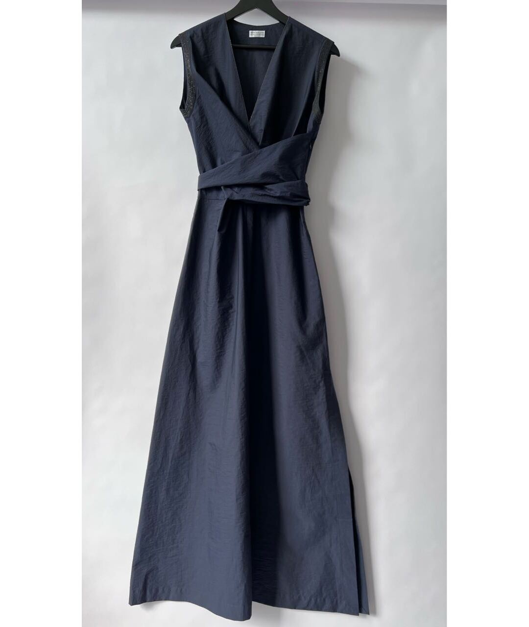 BRUNELLO CUCINELLI Темно-синее повседневное платье, фото 8