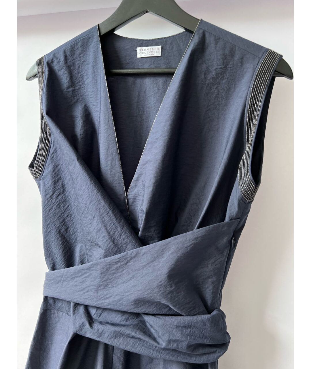 BRUNELLO CUCINELLI Темно-синее повседневное платье, фото 4