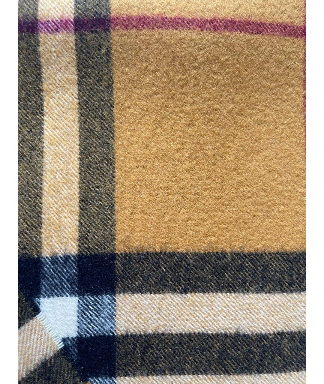 BURBERRY Горчичный кашемировый шарф, фото 8