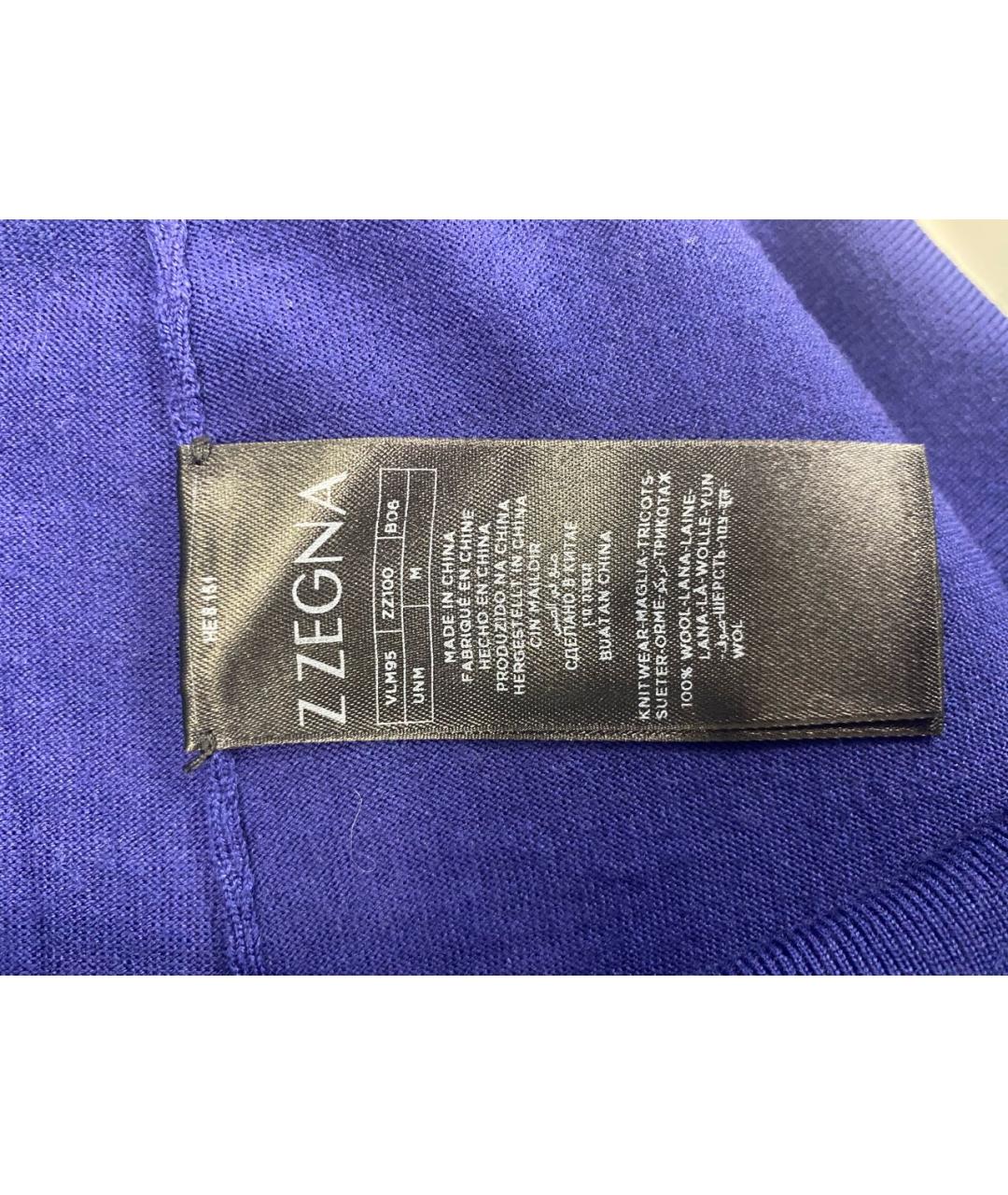 ZZEGNA Синий шерстяной джемпер / свитер, фото 5