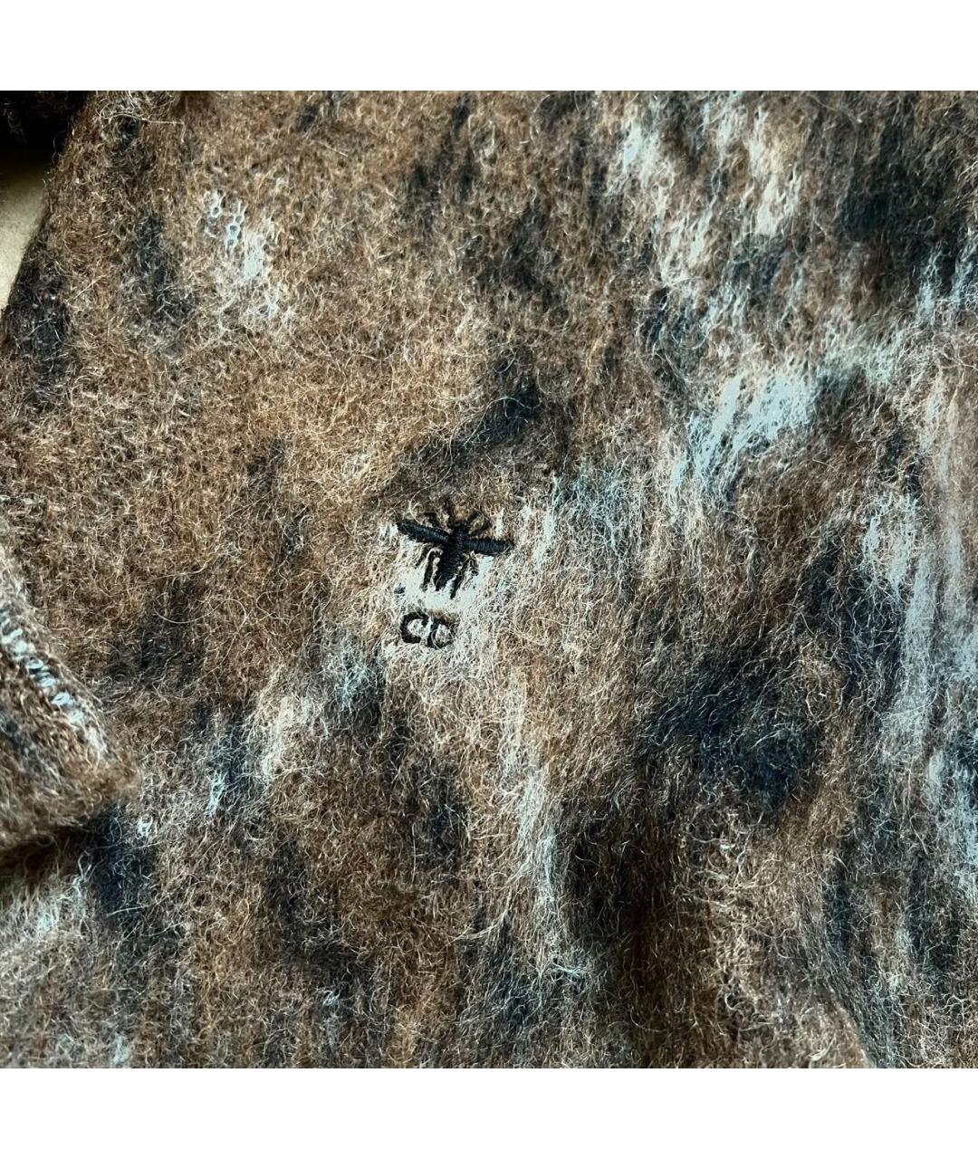 CHRISTIAN DIOR Коричневый шерстяной джемпер / свитер, фото 2