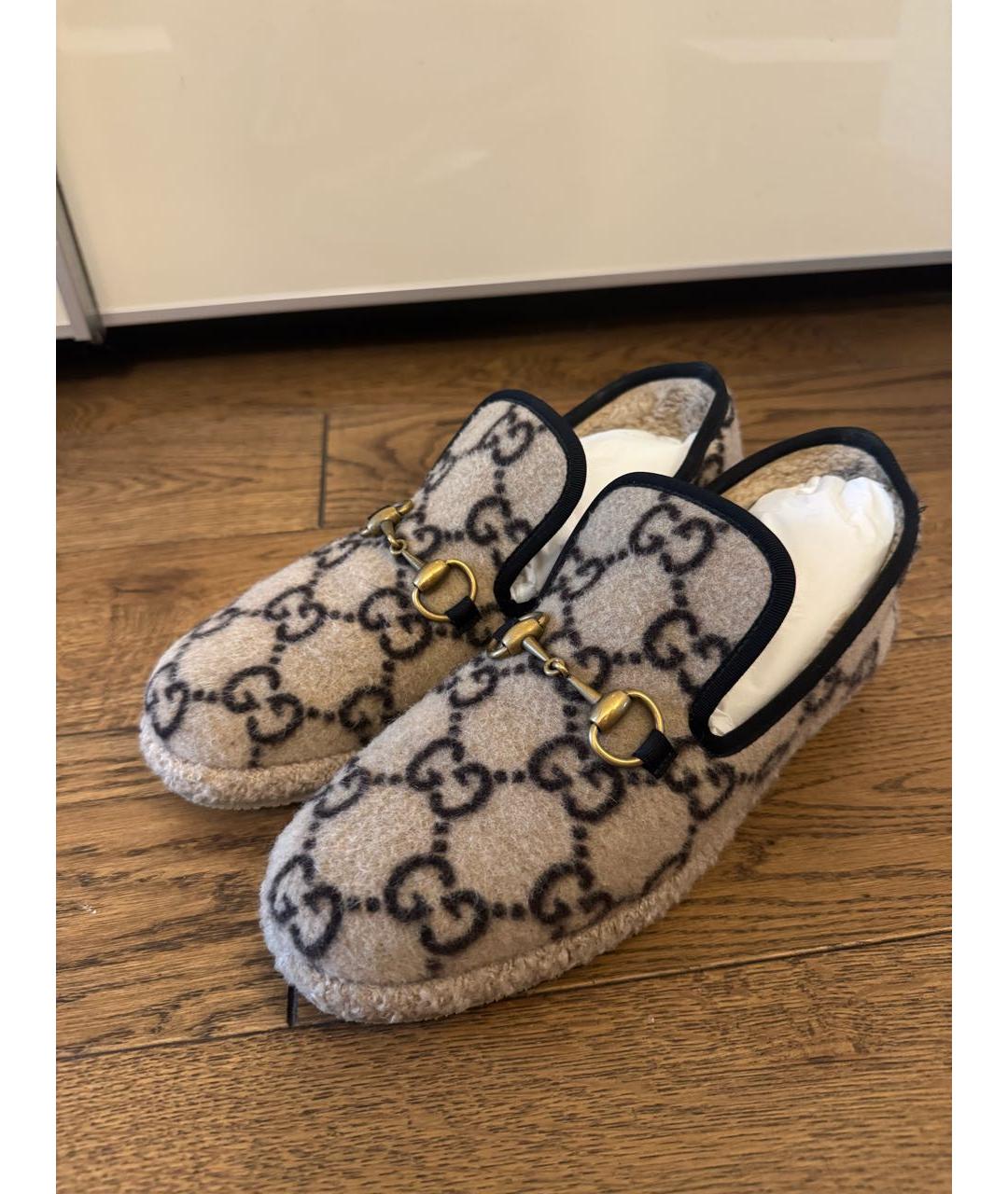 GUCCI Бежевые текстильные эспадрильи, фото 3