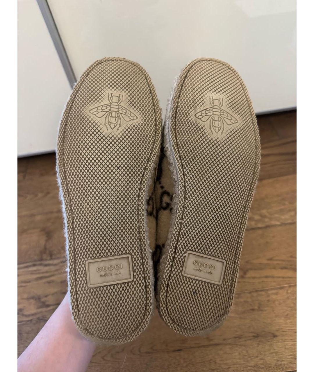 GUCCI Бежевые текстильные эспадрильи, фото 4