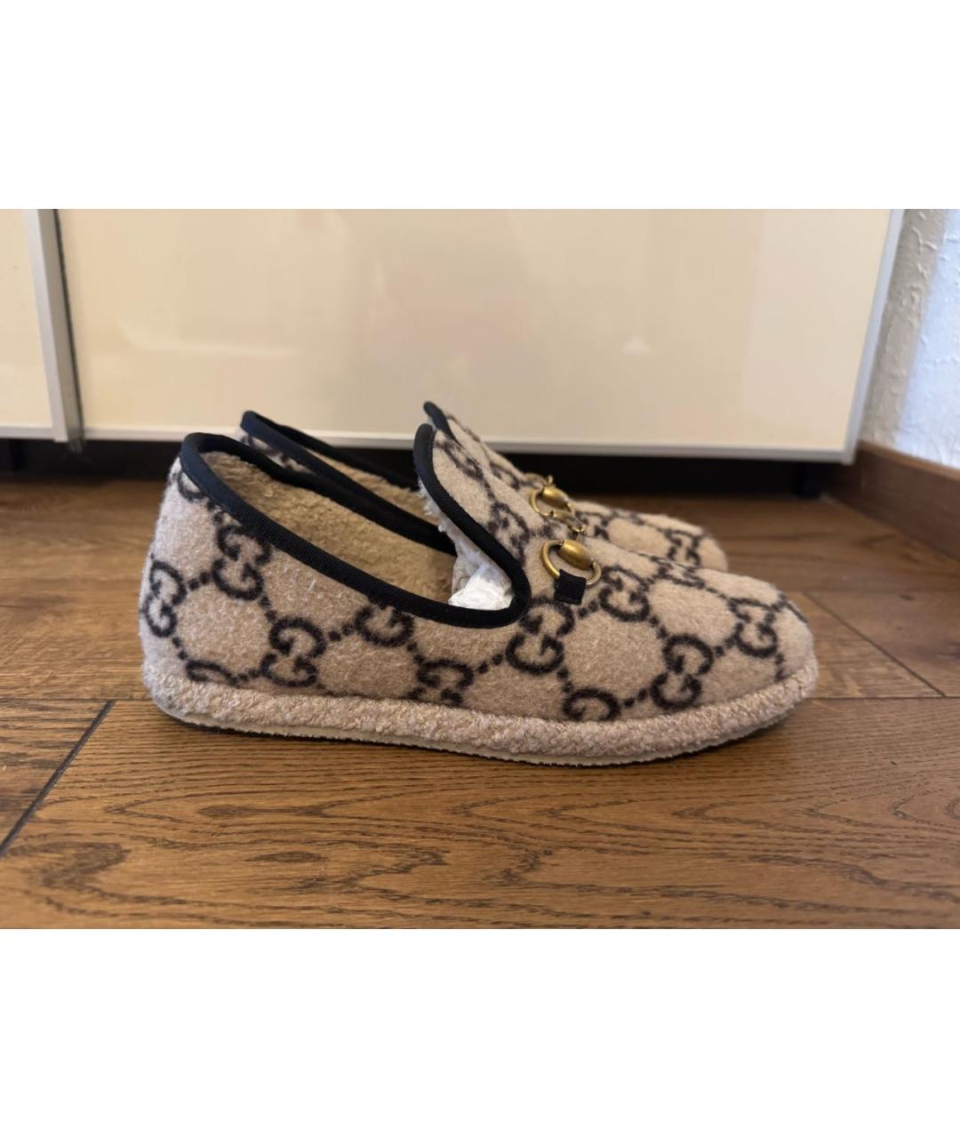 GUCCI Бежевые текстильные эспадрильи, фото 9