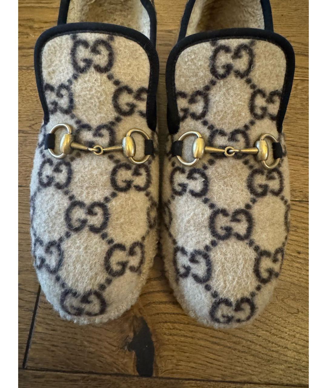 GUCCI Бежевые текстильные эспадрильи, фото 5