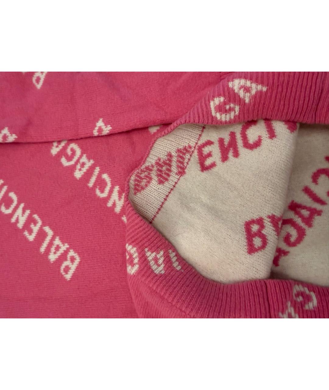 BALENCIAGA Розовый шерстяной джемпер / свитер, фото 5