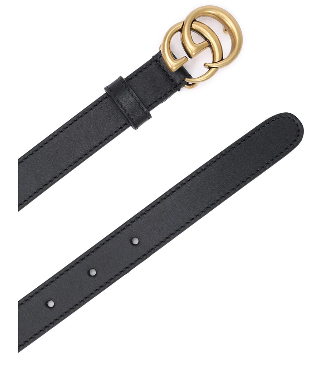 GUCCI Черный кожаный ремень, фото 3