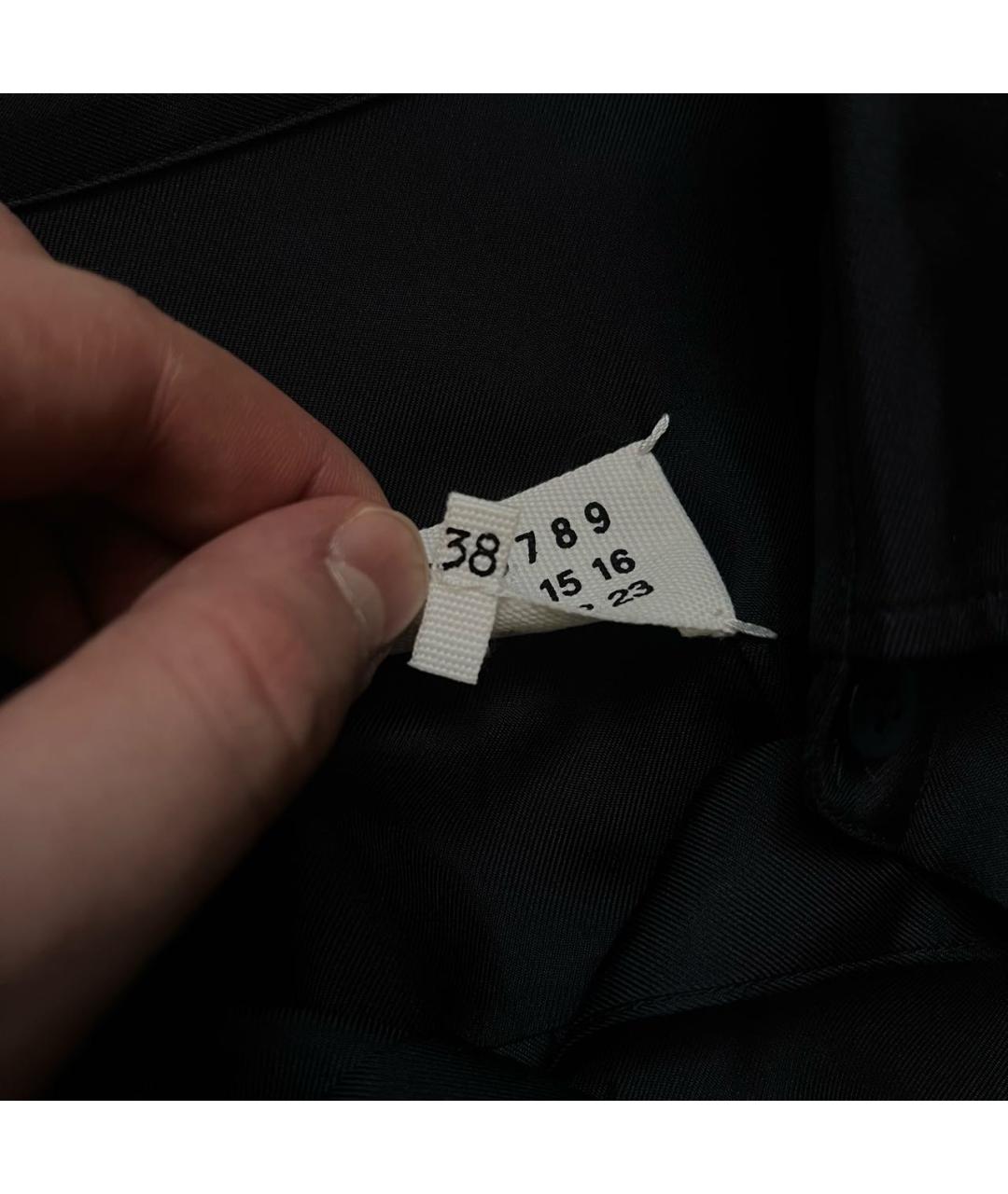 MAISON MARGIELA Темно-синее шелковое повседневное платье, фото 4