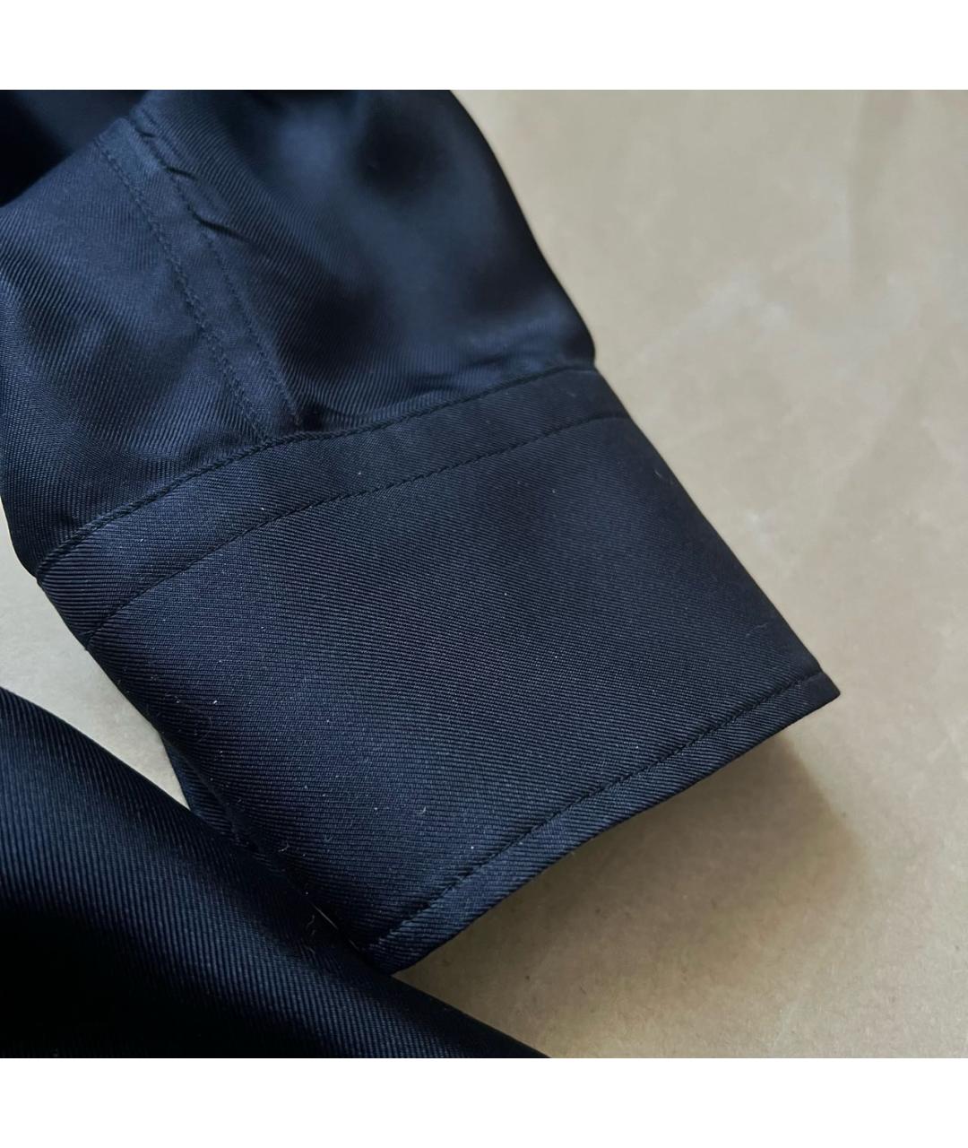 MAISON MARGIELA Темно-синее шелковое повседневное платье, фото 5