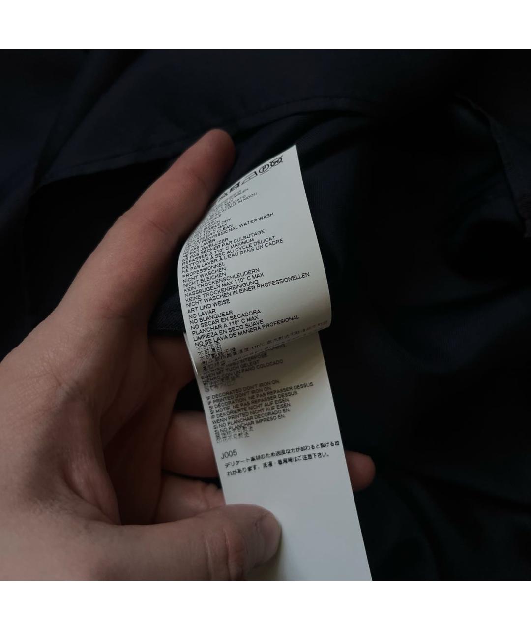 MAISON MARGIELA Темно-синее шелковое повседневное платье, фото 7