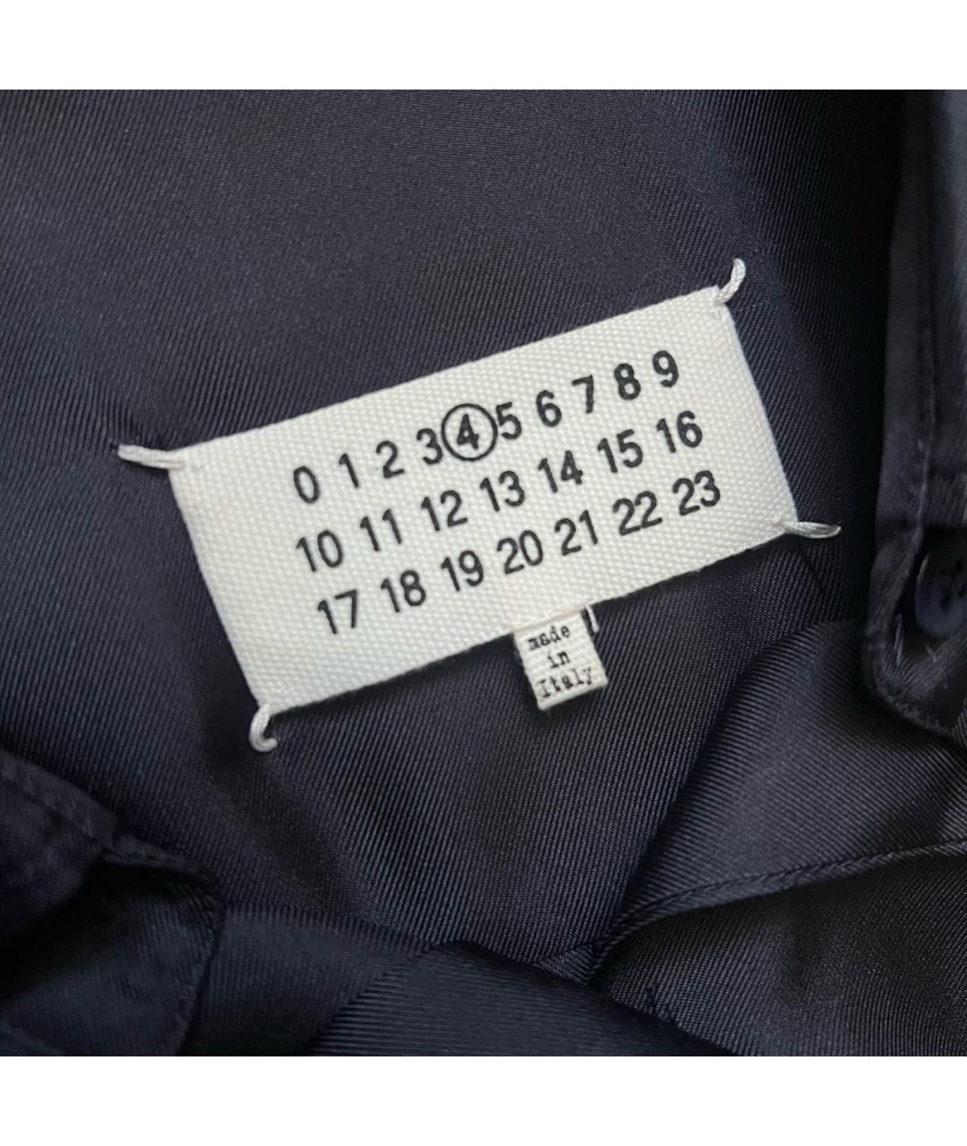 MAISON MARGIELA Темно-синее шелковое повседневное платье, фото 3