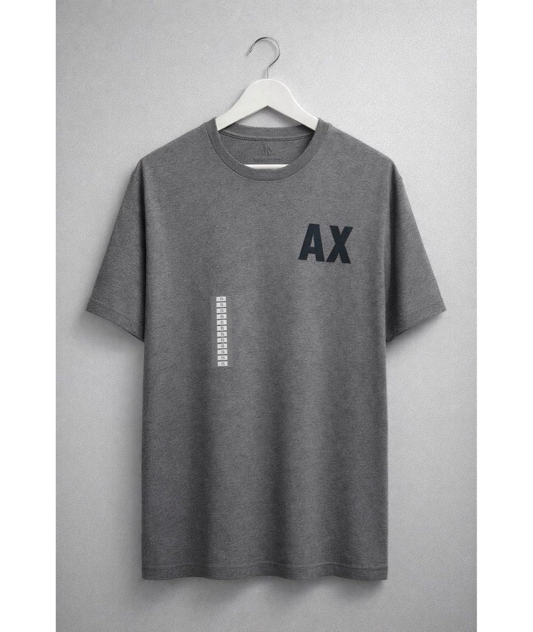 ARMANI EXCHANGE Антрацитовая хлопковая футболка, фото 7