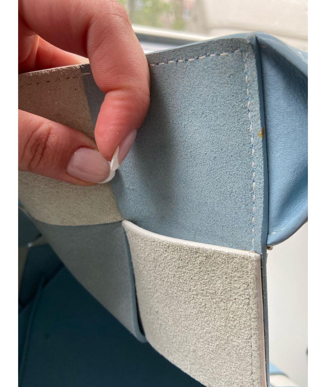LOEWE Голубая кожаная сумка тоут, фото 8