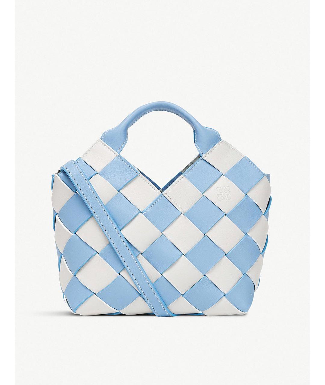 LOEWE Голубая кожаная сумка тоут, фото 9