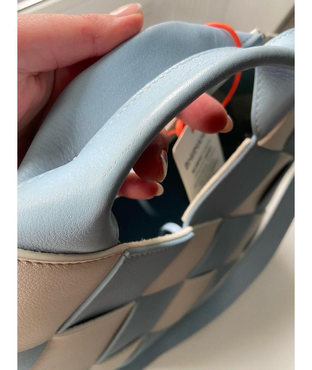 LOEWE Голубая кожаная сумка тоут, фото 4