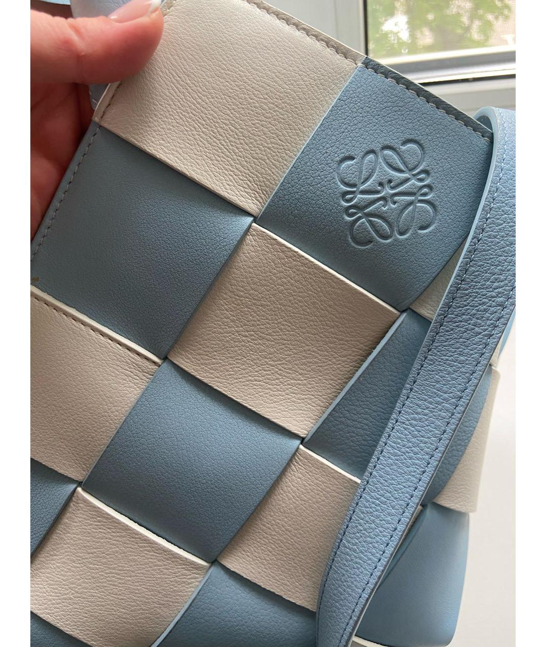 LOEWE Голубая кожаная сумка тоут, фото 6