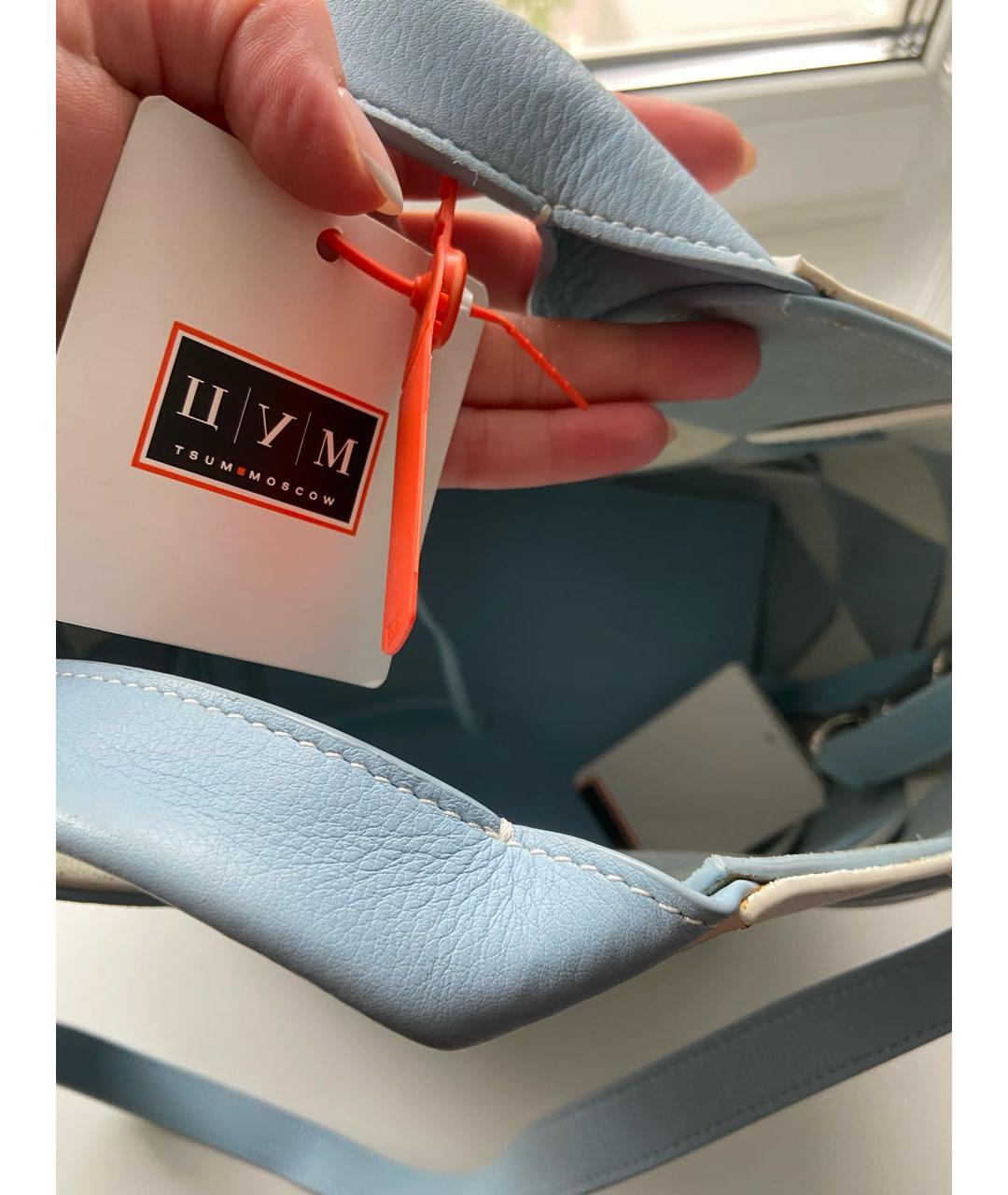 LOEWE Голубая кожаная сумка тоут, фото 3