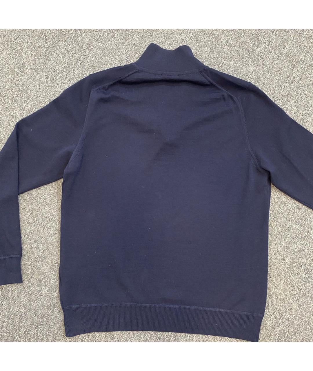 ZZEGNA Темно-синий шерстяной джемпер / свитер, фото 2