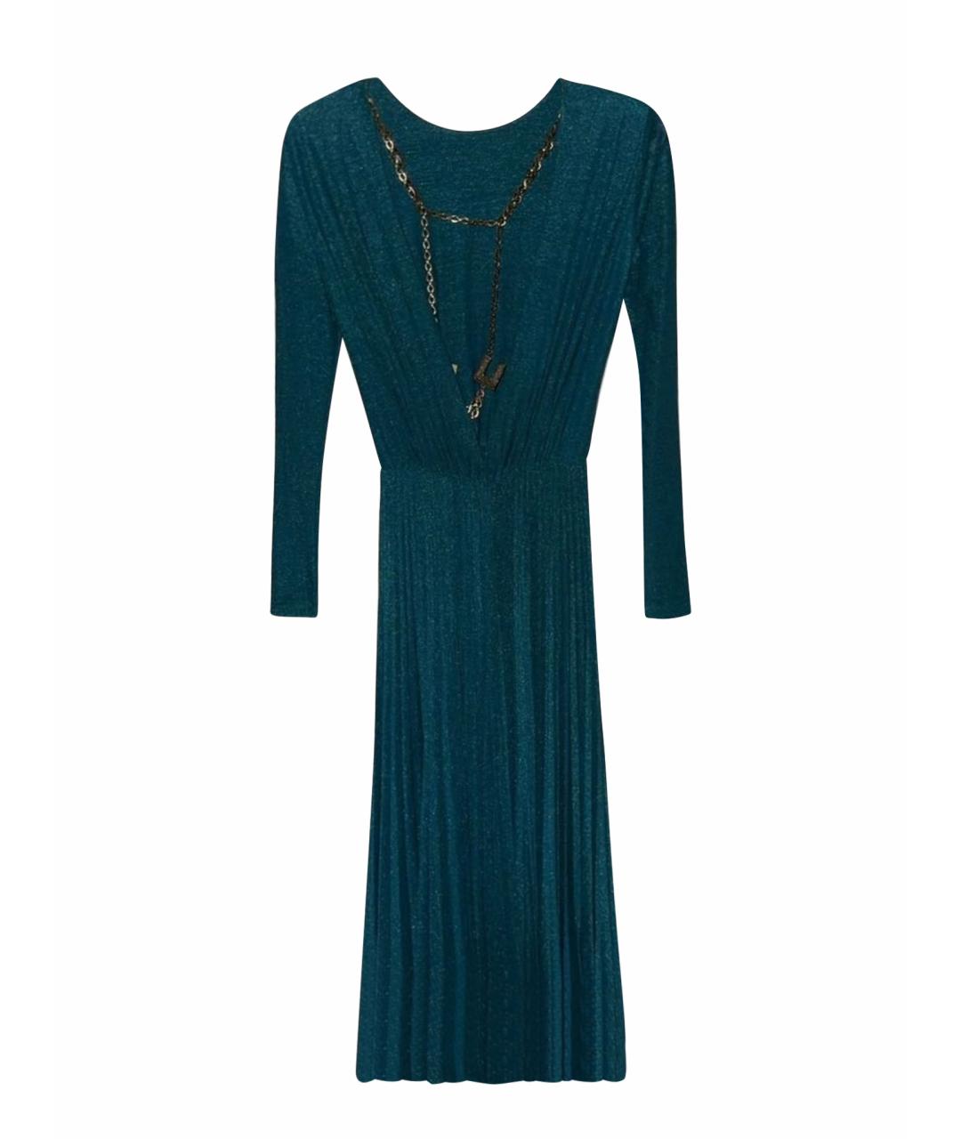 ELISABETTA FRANCHI Зеленые вискозное вечернее платье, фото 1