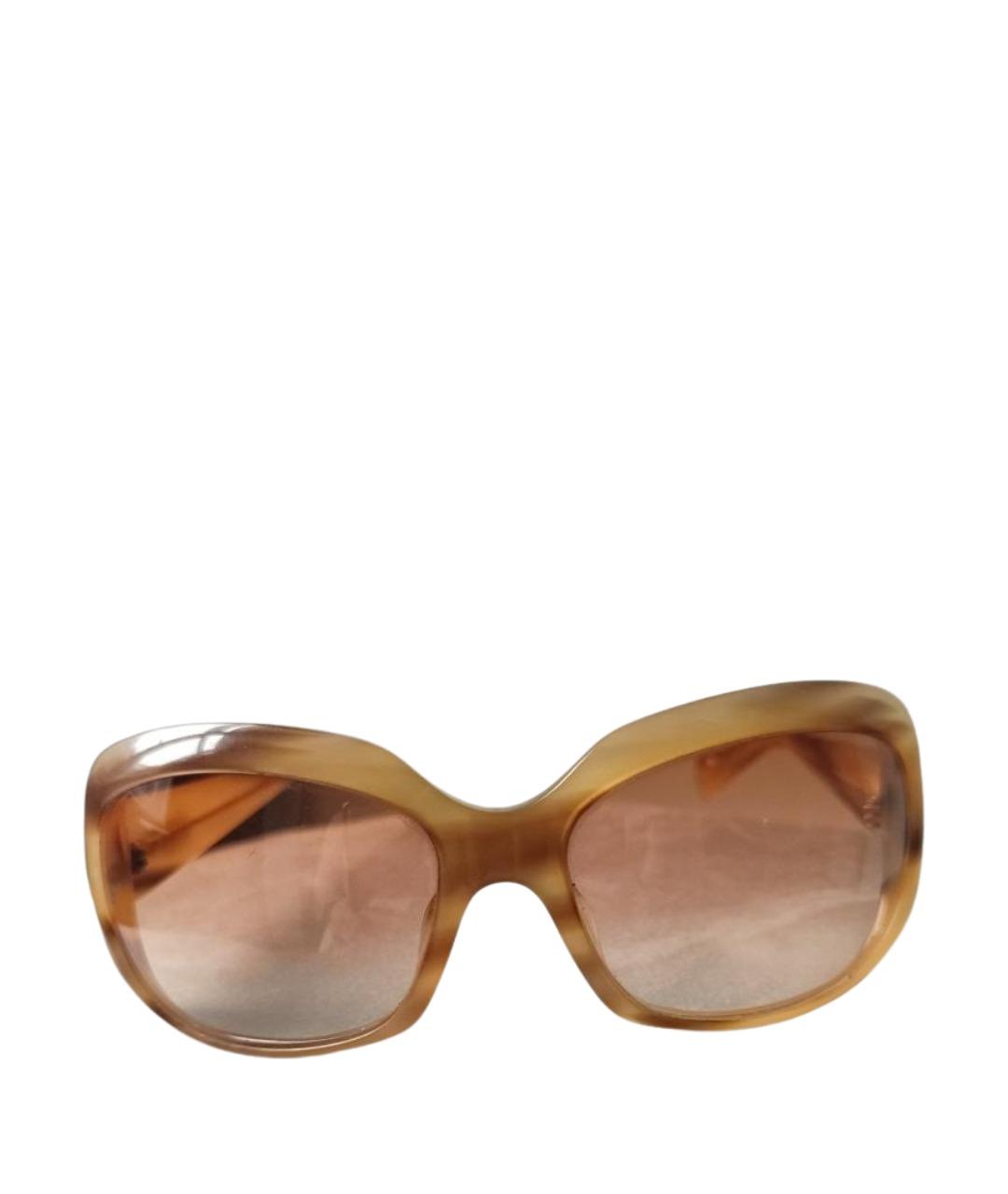 GIORGIO ARMANI Бежевые пластиковые солнцезащитные очки, фото 1