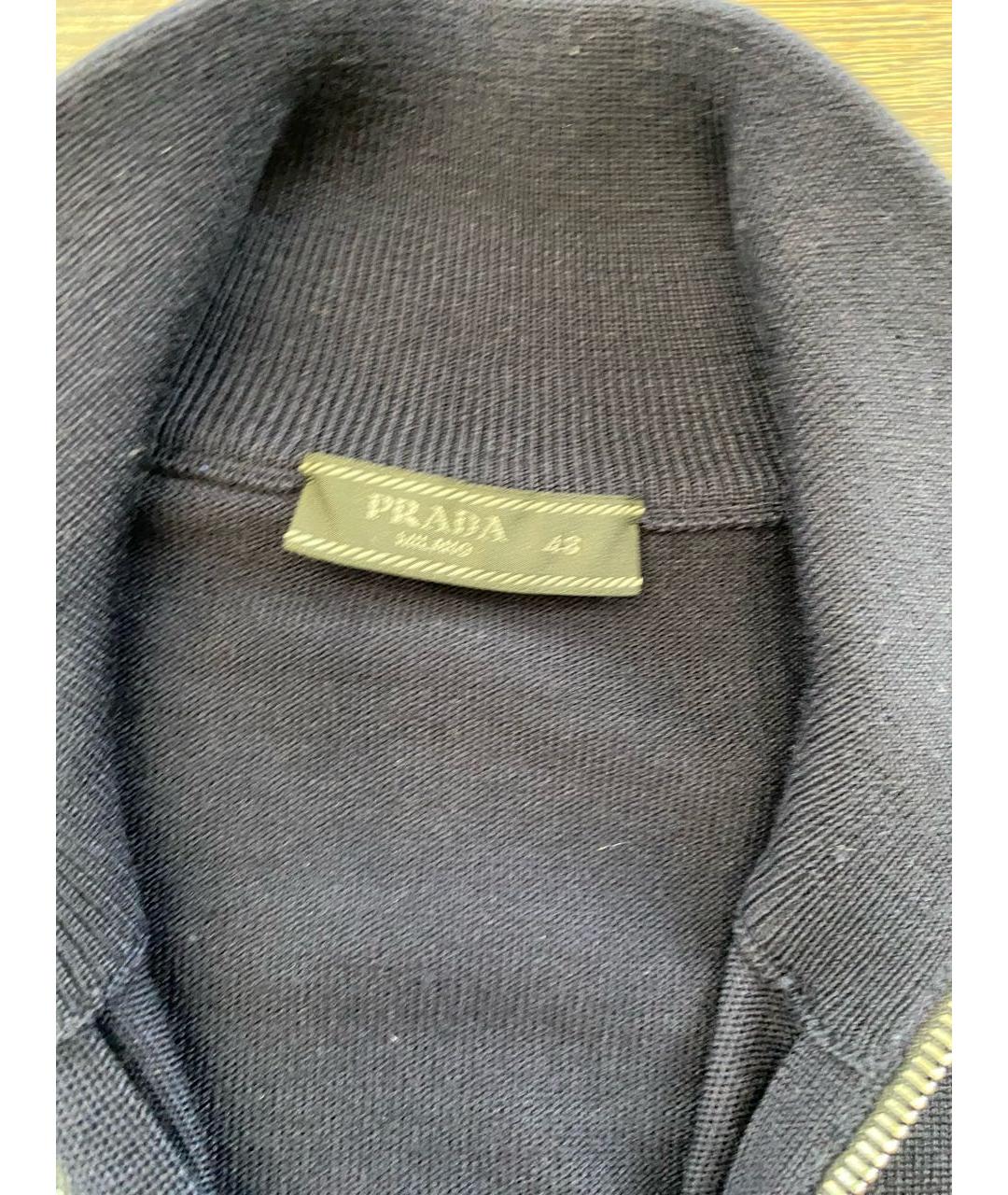 PRADA Темно-синий шерстяной джемпер / свитер, фото 7