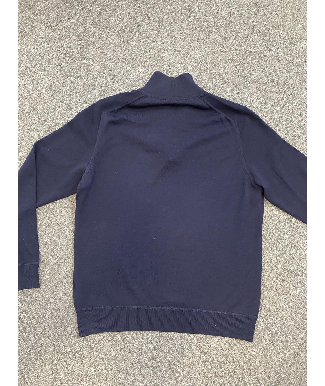 PRADA Темно-синий шерстяной джемпер / свитер, фото 2