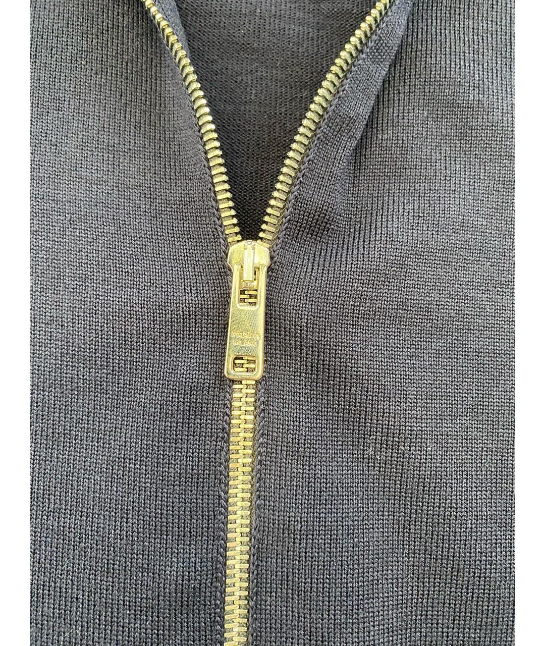 PRADA Темно-синий шерстяной джемпер / свитер, фото 8